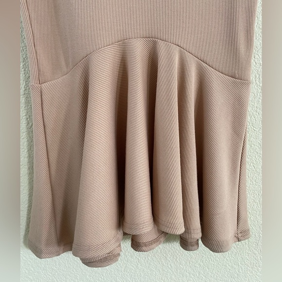 7 For All Mankind Tan Mermaid Style Ribbed Tank Dress Small - Picture 3 of 8